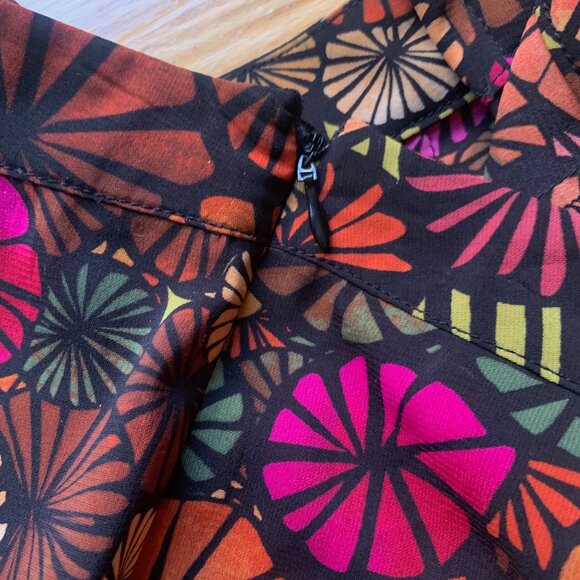 Spense Floral A-Line Skirt – Retro Multicolor Print – Size Large - Picture 7 of 7